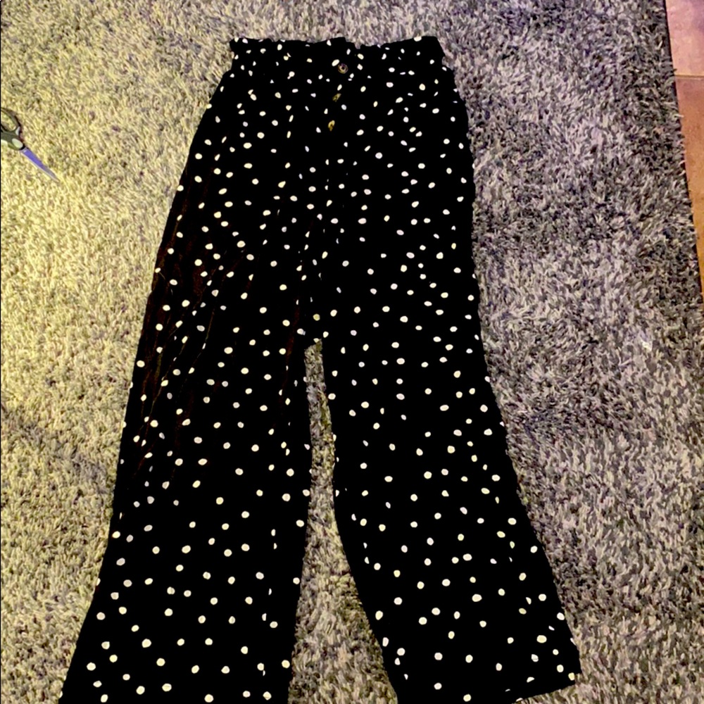 Cute big back and white Polkadotted pants